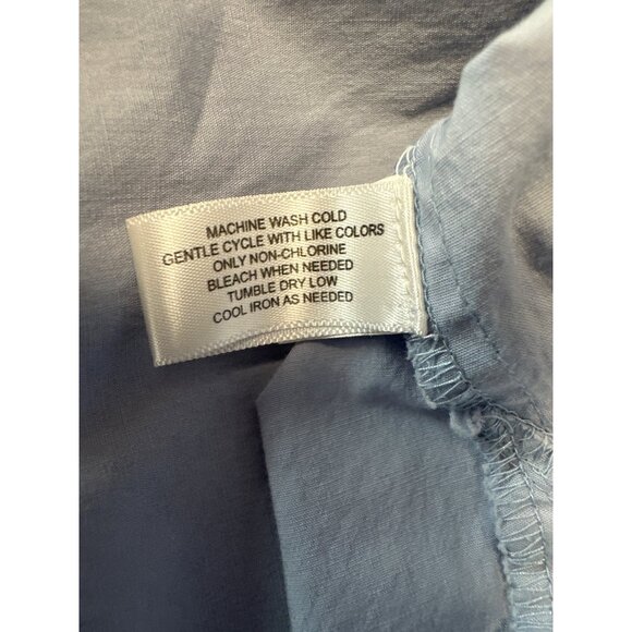 Eloquii Light Blue Button-Down Collared Short Sleeve Blouse Women's Size 20 - Picture 8 of 10